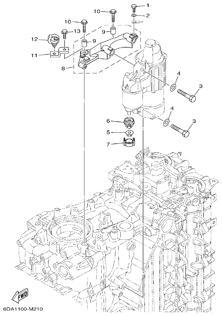Yamaha F200FET, FL200FET ELECTRICAL 5 parts diagram